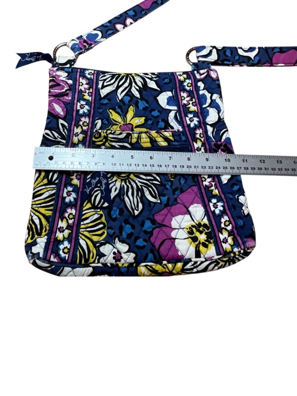 VERA BRADLEY African Violet Print Crossbody Hipster Bag Adjustable Strap - Picture 8 of 11